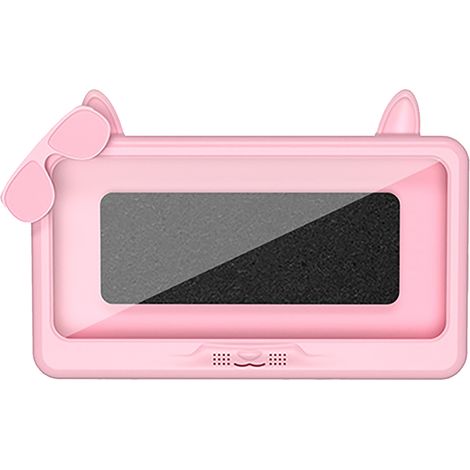 Support mural rose pour téléphone de douche, oreilles de chat, rotation à 360°, étanche, anti-chute, sans trou, design dessin animé (1/5)