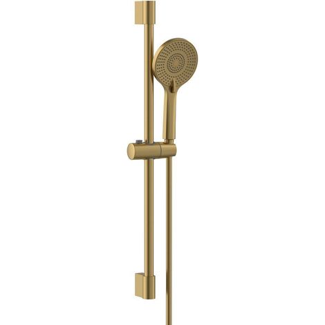 Kit barre de douche, support coulissant 700 mm, or mat (1/4)