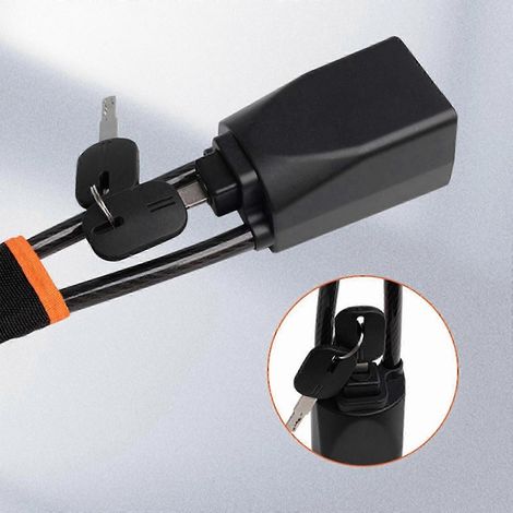 Sangle antivol universelle pour volant de véhicule, dispositif antivol pour voitures, camions, VUS et voiturettes de golf (1/4)