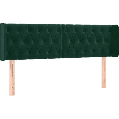 Maison Exclusive - Cabecero de terciopelo verde oscuro 147x16x78/ (1/5)