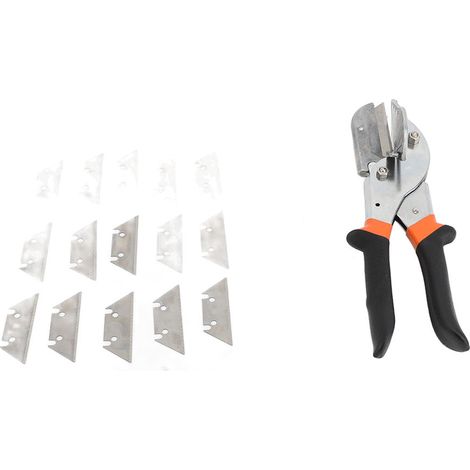 Coupe-onglet, cisaille réglable à Angle de 45 à 135 degrés avec 15 bords de remplacement pour couper le bois et le plastique (1/2)