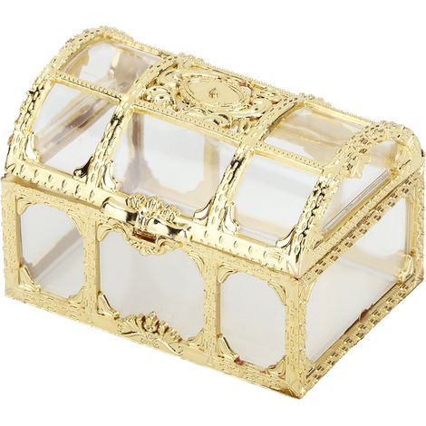 Lot de 12 boîtes à bonbons creuses, boîtes à chocolats, ornements, bocaux cadeaux, décoration pour mariage, couleur or, 7 cm (1/5)