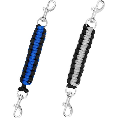 2pcs Clips Sécurité Collier Griffes Chien, Collier Chien Rotatif à 360°17,5cm Rallonge Laisse pour Harnais Connecteur à Double Clip Accessoires Essentiels pour Marche Course Randonnée
