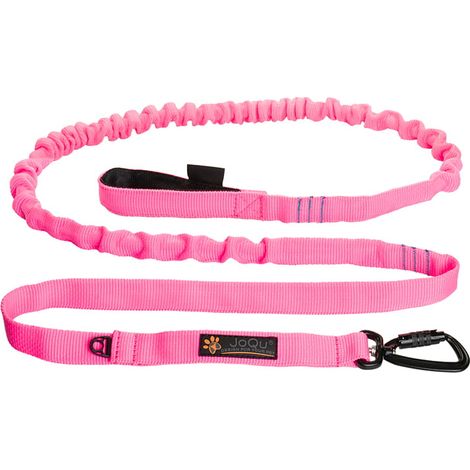 Corda per cani JoQu® Canicross Rope Shock rosa neon con ammortizzatore