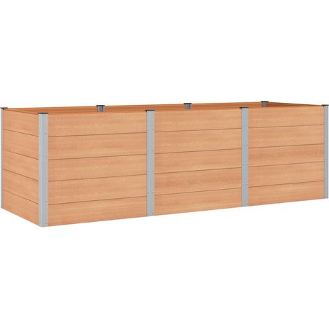 vidaXL Letto rialzato da giardino Marrone 300 x 100 x 91 cm