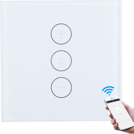 Ej.Life Wifi Smart Dimmer Switch, Voice Touch Phone APP Fernbedienung Timing für Haushalt, Büro, Markt(Weiß) (1/5)