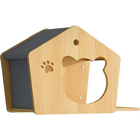 Kletterplattform aus Holz für Katzen, Sprungplattform für Hauskatzen B (1/5)