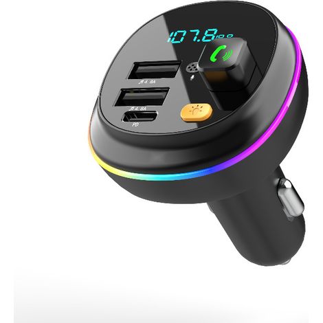 Émetteur FM P12, kit mains libres Bluetooth pour voiture, charge rapide QC3.0, lecteur MP3 pour voiture, lecture de musique – unité nue P13 (1/3)