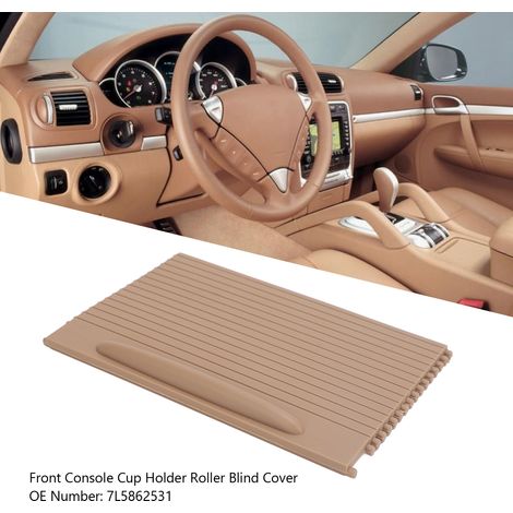 Cache rouleau porte-gobelet pour console Porsche Cayenne (2003-2010) - 7L5862531 - Blinde coulissant anti-poussière (1/5)