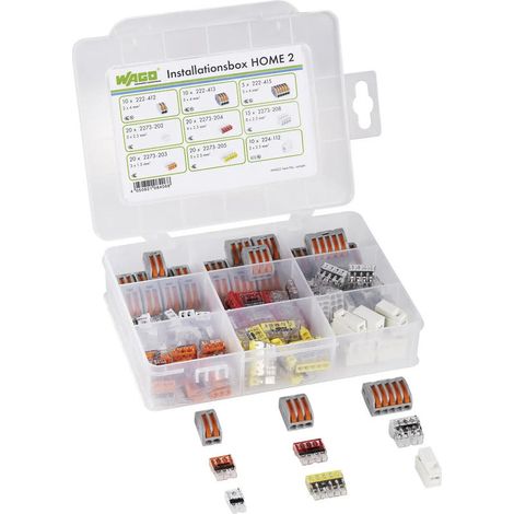 [GEBRAUCHT] B-Ware Wago INSTALLATIONSBOX HOME 2 125-teilig Verbindungsklemmen-Sortiment (1/2)