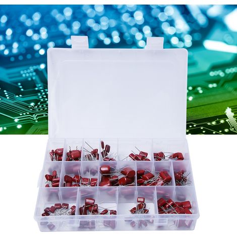 Sortiment mit 180 Polypropylen-Folienkondensatoren, 10 nF/0,01 µF/400 V – 68 nF/0,068 µF/630 V (1/5)