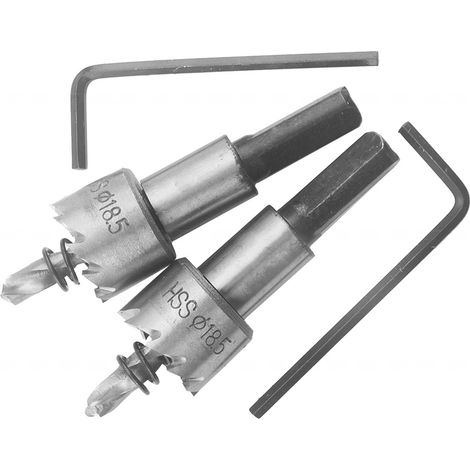 Foret trépan métallique robuste en acier inoxydable pour perçage trou 18,5 mm (1/5)