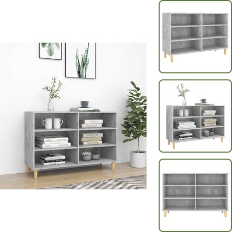 Buffet gris béton 103,5x35x70 cm bois d'ingénierie - Meuble De Rangement - Buffet - Armoire Laterale - Style Scandinave - Mobilier Moderne (1/5)