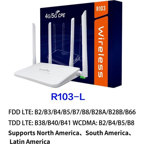 4G/5G Router R103 South American Home CPE Shared Internet 4G Wires Router with SIM Card LTE -- R103-L Americas Version (1/3)