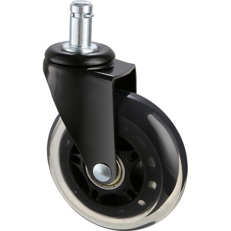 VEVOR Ruedas Giratorias 5 Ruedas de Repuesto para Sillas de Oficina Ruedas para Sillas de Computadora de Servicio Pesado de 76,2 mm para Pisos de Madera y Alfombras Carga de 59 kg Ajuste Universal