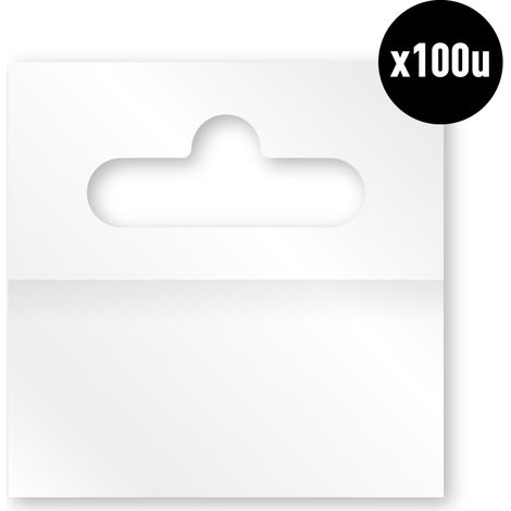 Gancio autoadesivo flessibile in PET, trasparente, 50 x 50 mm, 100 pezzi
