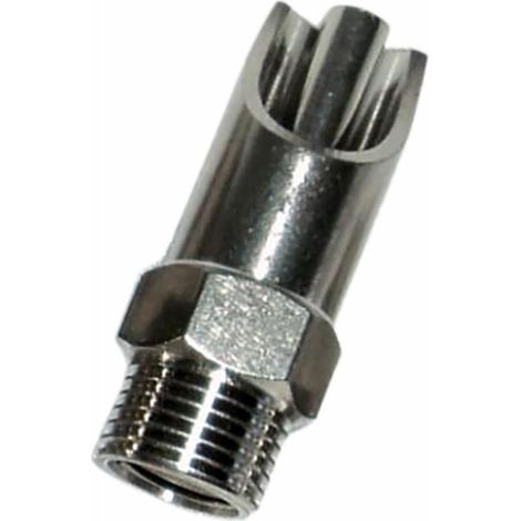 Abbeveratoio suini acciaio e ottone Ø 21mm filetto M1/2"
