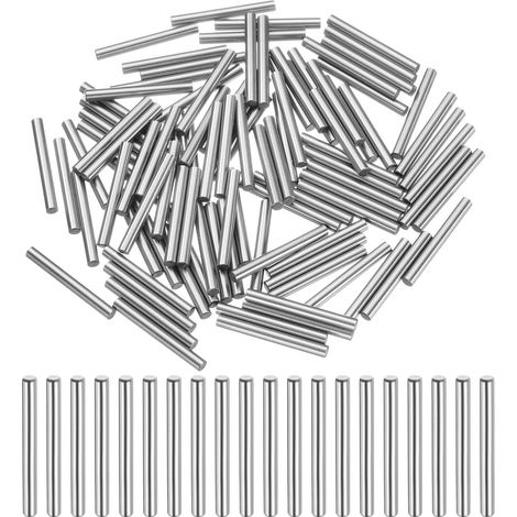 100 x Cylindrical Bearing Pins, 3 x 30 mm Cylindrical Stud in Industrial Steel Mechanical, Shelf Support Dowels Rod Fixing Installation Components Furniture (1/5)
