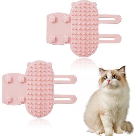 2er-Packung Juckreizstopper für Haustiere, Eckmassagebürste, Katzenpflegebürste, Selbstpflege-Massagebürste für Katzen, Selbstreinigend, Eckmassagekamm, Massagekamm für Katzen (1/5)
