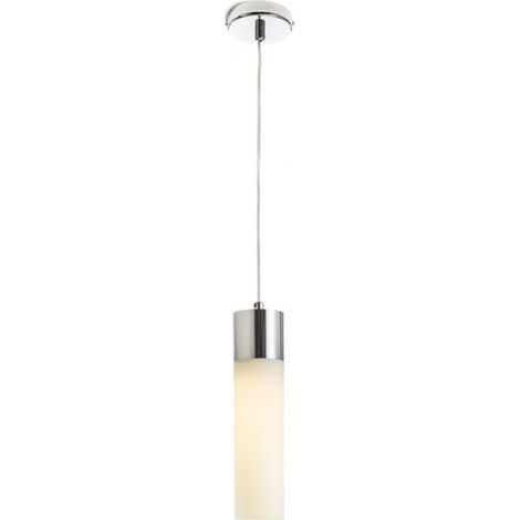 Lampadario Lampada EIGHT a sospensione vetro opalino/cromo 230V E27 28W