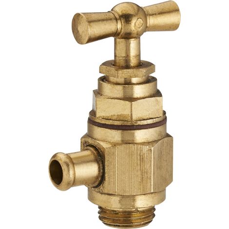 – Robinet purgeur équerre 1/4 – Tête à potence – Purge à bec pour espaces confinés – Compatible avec vannes d'arrêt (1/4)