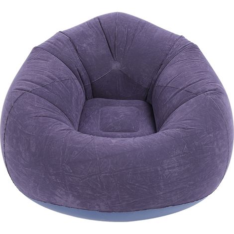 Canapé Gonflable Soavoa Modèle Unique Flocage Doux Confortable Salon Chambre à Coucher Pliable Portable 1 Pièce (1/3)
