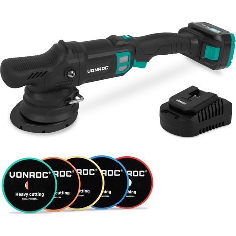 PRO Doppelschleifer 20V – Ø 125mm  Inkl. 4,0Ah Akku, Schnellladegerät und 5 Polierpads