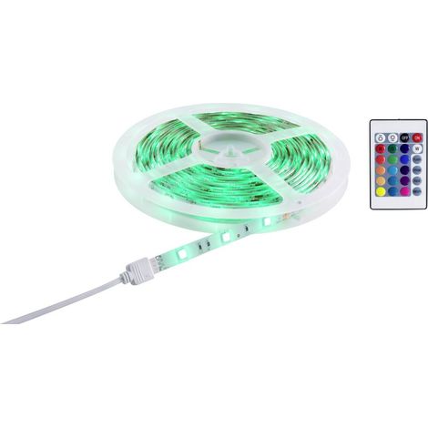 Ruban LED (Base) Sygonix SY-5224778 avec connecteur mâle 230 V 5 m RVB X952602 (1/4)