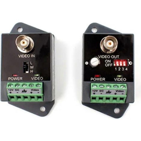 Balun vidéo actif monocanal pour émetteur-récepteur CVI HD-TVI de vidéosurveillance -- (1/5)