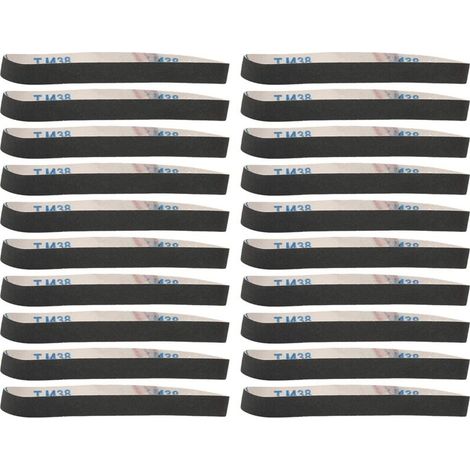 20 Pièces Bande Abrasive 520x20mm Bandes Abvasives Rouleaux de Papier de Verre Abrasif Meulage Mental Polissage Outil D'ébavurage pour Ponceuse à Bande(320) (1/5)