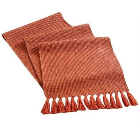 chemin-de-table-boheme-champetre-chemin-de-table-orange-a-pompons-fait-main-pour-la-maison-222774906 (1/5)