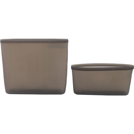 Sachet de Conservation Réutilisable en Gel de Silice pour Aliments, Sac Zippé pour Produits Secs (Gris) (1/5)