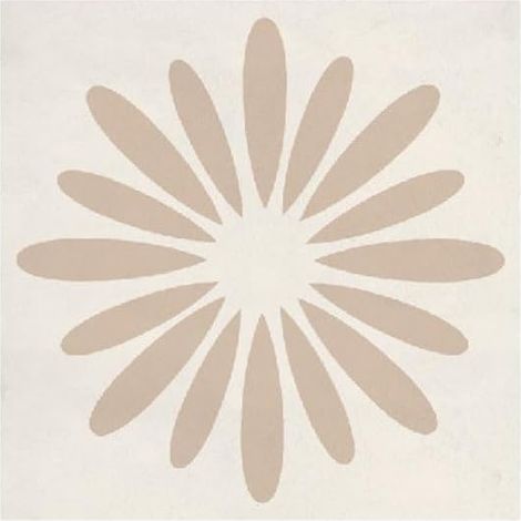 20 stickers marguerites 20×20 cm – Beige – Pour sol/mur – Auto-adhésifs – Salon/sdb (1/4)