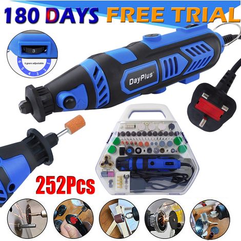 252stk Mini Drehwerkzeug Schleifset Polierset Drill Zubehör Schleifer Für Dremel