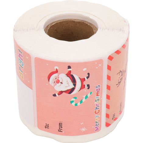 Étiquettes de noël auto-adhésives, 500 pièces, cadeau pour cadeaux, étiquettes nominatives, autocollants d'emballage 34H (1/5)