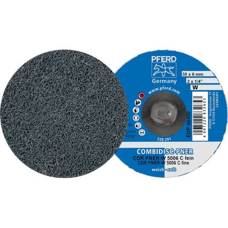 PFERD TOOLS COMBIDISC verpresste Vliesronde CDR PNER Ø 50mm Weich SIC Fein für Finish 25 Stk (1/5)