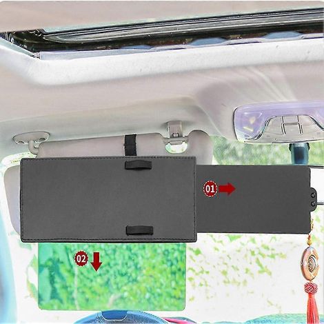 Pare-soleil multifonction pour voiture, réglable et extensible, pour pare-soleil avant latéral Pare-soleil --C (1/4)
