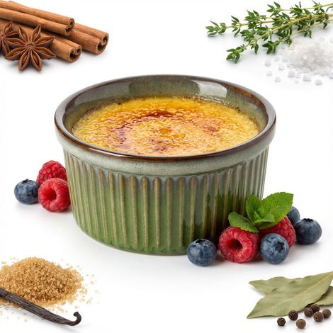 RECIPIENTE DE CER脕MICA PARA MAGDALENAS, CREMA BR脷LLE, POSTRES, REPOSTER脥A (1/5)