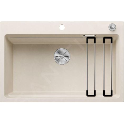 Blanco Etagon 8 - Évier en silgranit, 780x510 mm, avec commande de vidage et accessoires, InFino, blanc doux 527080 (1/3)