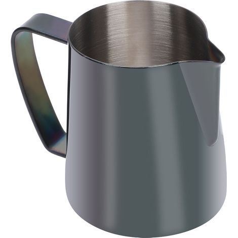 350 ml Milchaufschäumkännchen aus Edelstahl, titanisiert, für Latte Art, Schwarz (1/5)