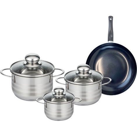 Ensemble de 1 Poêle de cuisson 20 cm et 3 faitouts 12, 14 et 16 cm Elo Prima Brillant (1/5)