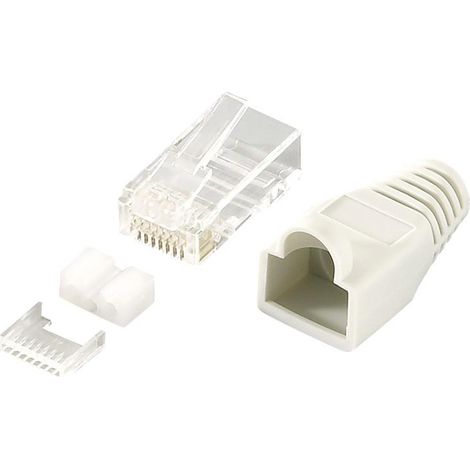 Logilink Conector RJ45 Cat.6 gris pack de 100