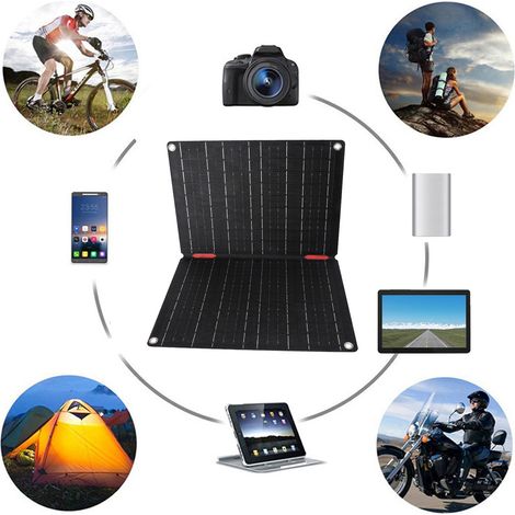 Kit caricabatterie per auto portatile con pannello solare esteso da 60 W, pannello solare da 12 V, regolatore da 60 A, cavo OBD in ETFE, protezione antiscarica IP68 (1/4)