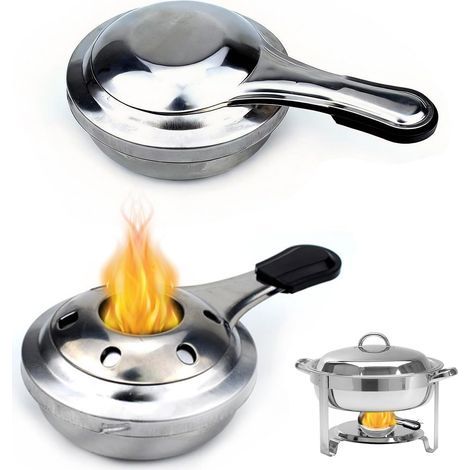 Componenti per bruciatore portatile per fonduta, mini bruciatore ad alcool in acciaio inossidabile, fornello ad alcool da campeggio per fondute all'aperto, campeggio, escursionismo e picnic (1/5)