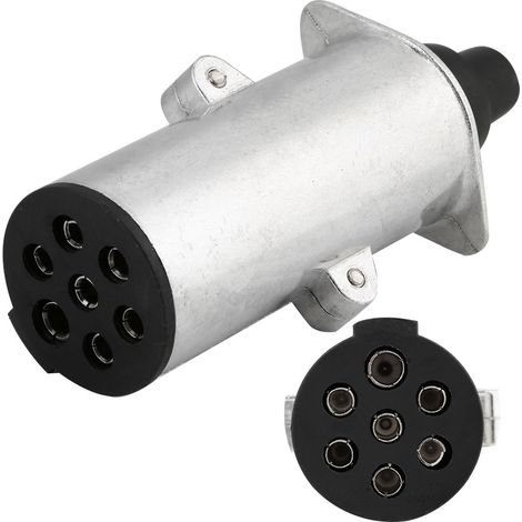 Connecteur remorque 24V 7 broches type N adaptateur attelage pour camion caravane camping-car (1/5)