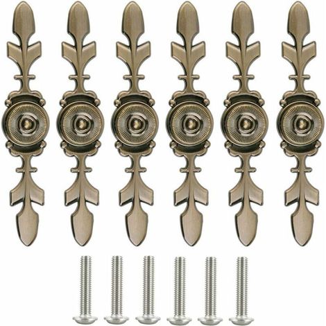 Boutons et poignées de meubles,6 Pièces Boutons de Porte Bouton de Tiroir Poignee de Meuble Tirage pour Armoire avec Vis (1/4)