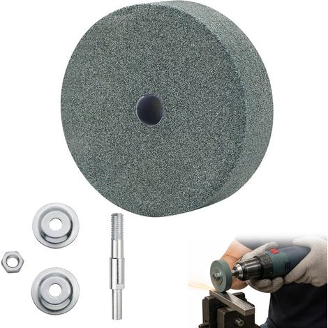 Sable d’affûtage pour perceuse électrique 75 mm, Grain 80, Vert, Adaptateur pour meule, Compatible métal, Bois, Plastique, Cuir et matériaux Divers, Transformation Rapide perceuse en Outil de pon (1/5)
