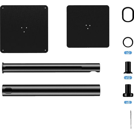Supports de haut-parleur, réglables en hauteur, charge maximale 15 kg, noir (1/2)