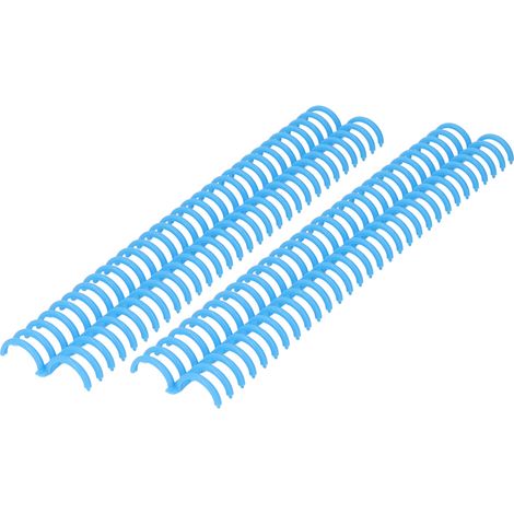 10 anneaux de reliure plastique durables, 30 trous, diamètre 22mm, couleur bleue, pour classeurs à feuilles mobiles (1/5)