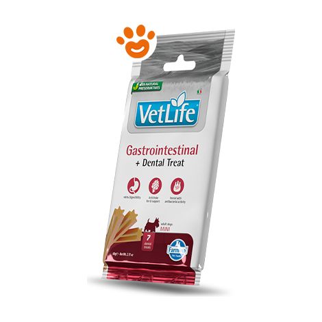 Farmina Dog Snack Dental Treat Vet Life Gastrointestinal Mini - Farmina Dog Snack Dental Treat Vet Life Gastrointestinal Mini - Confezione Da 60 Gr